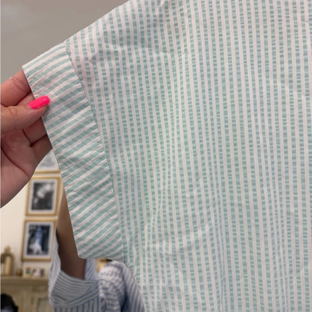 Vineyard Vines Sky Blue Seersucker Swim Cover-Up